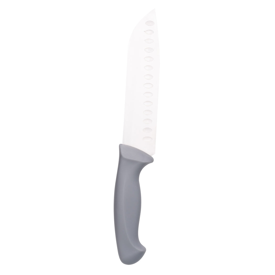Comfy Grip Gray Stainless Steel 7" Santoku Knife - 1 count box