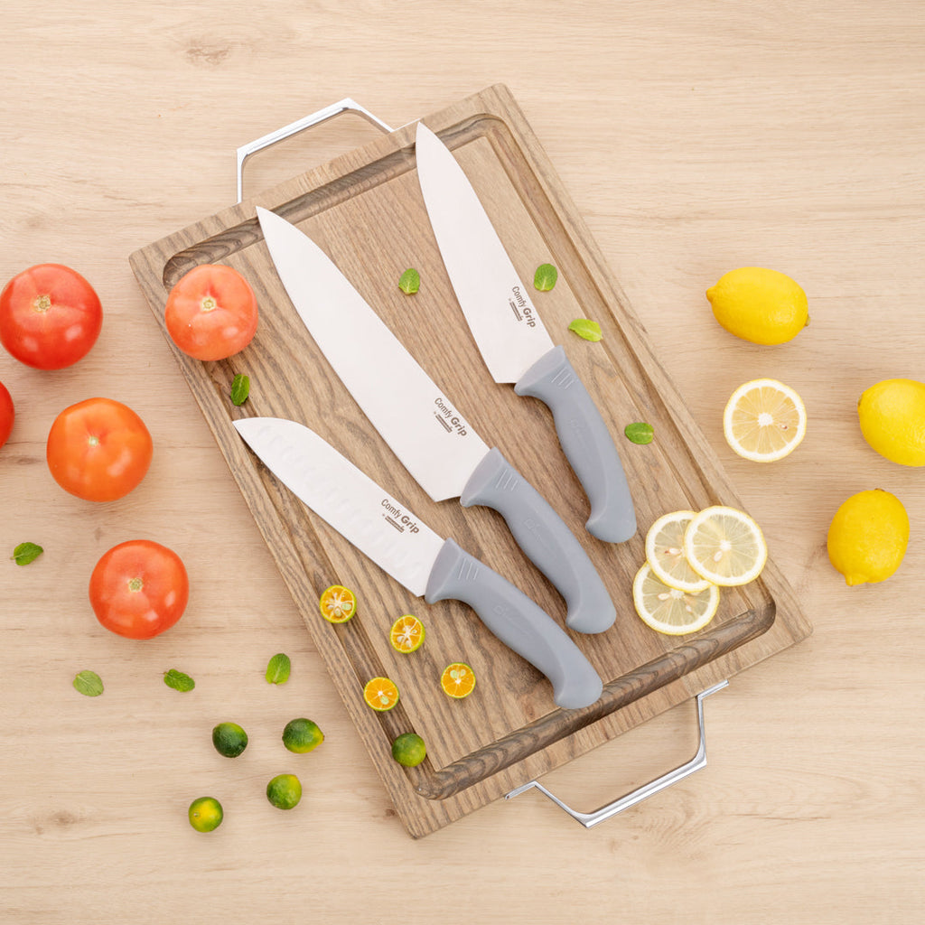 Comfy Grip Gray Stainless Steel 10" Chef's Knife - 1 count box