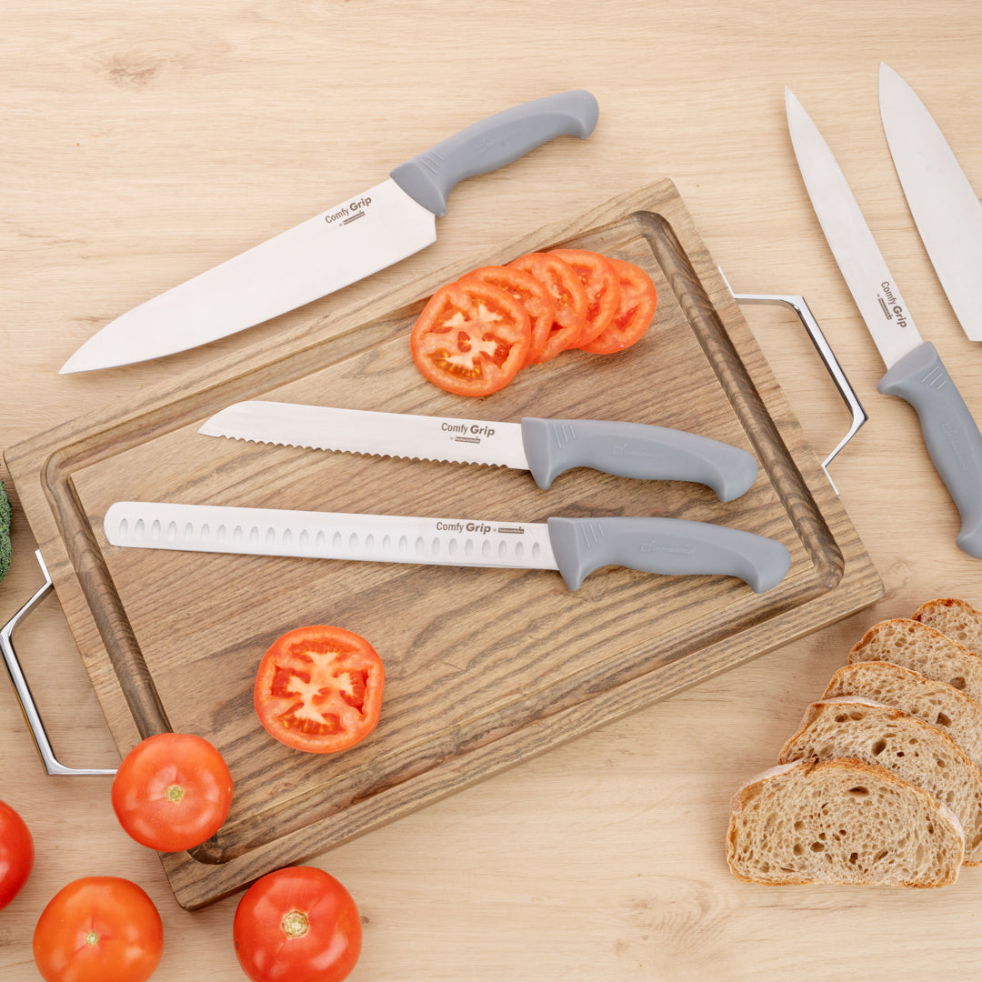 Comfy Grip Gray Stainless Steel 12" Slicing Knife - 1 count box