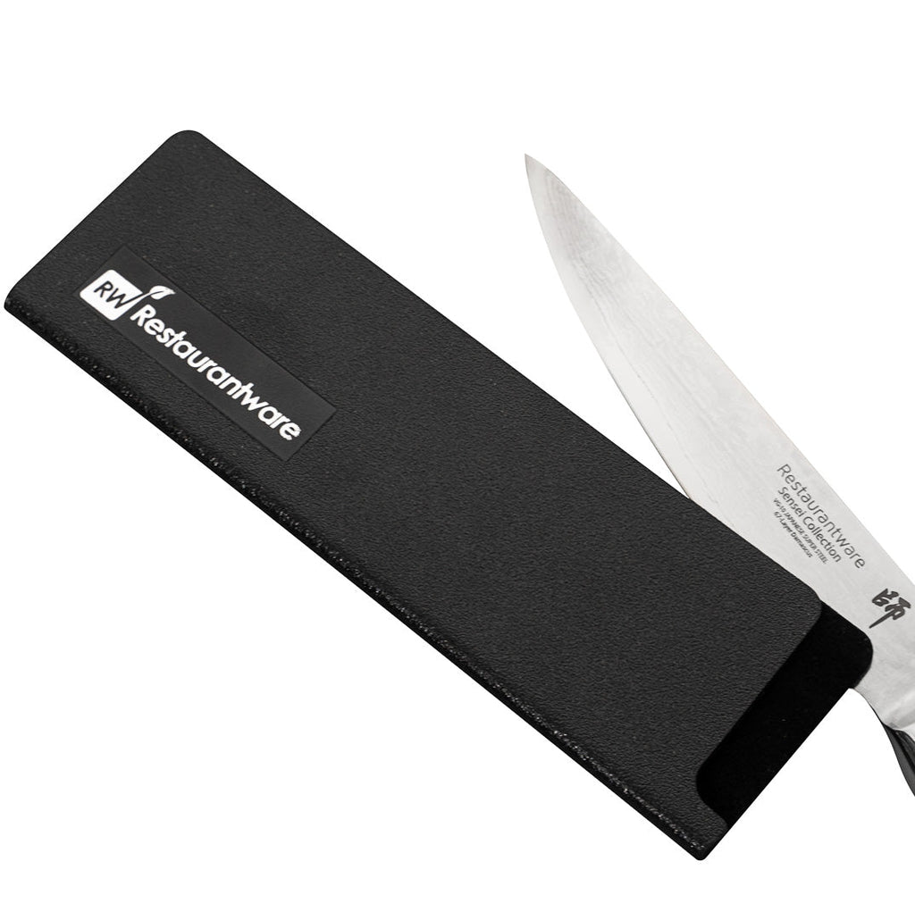 Sensei Black Plastic Knife Blade Cover / Guard - 6 1/2" x 2" - 1 count box