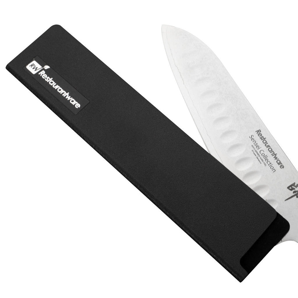 Sensei Black Plastic Knife Blade Cover / Guard - 8 1/2" x 2" - 1 count box