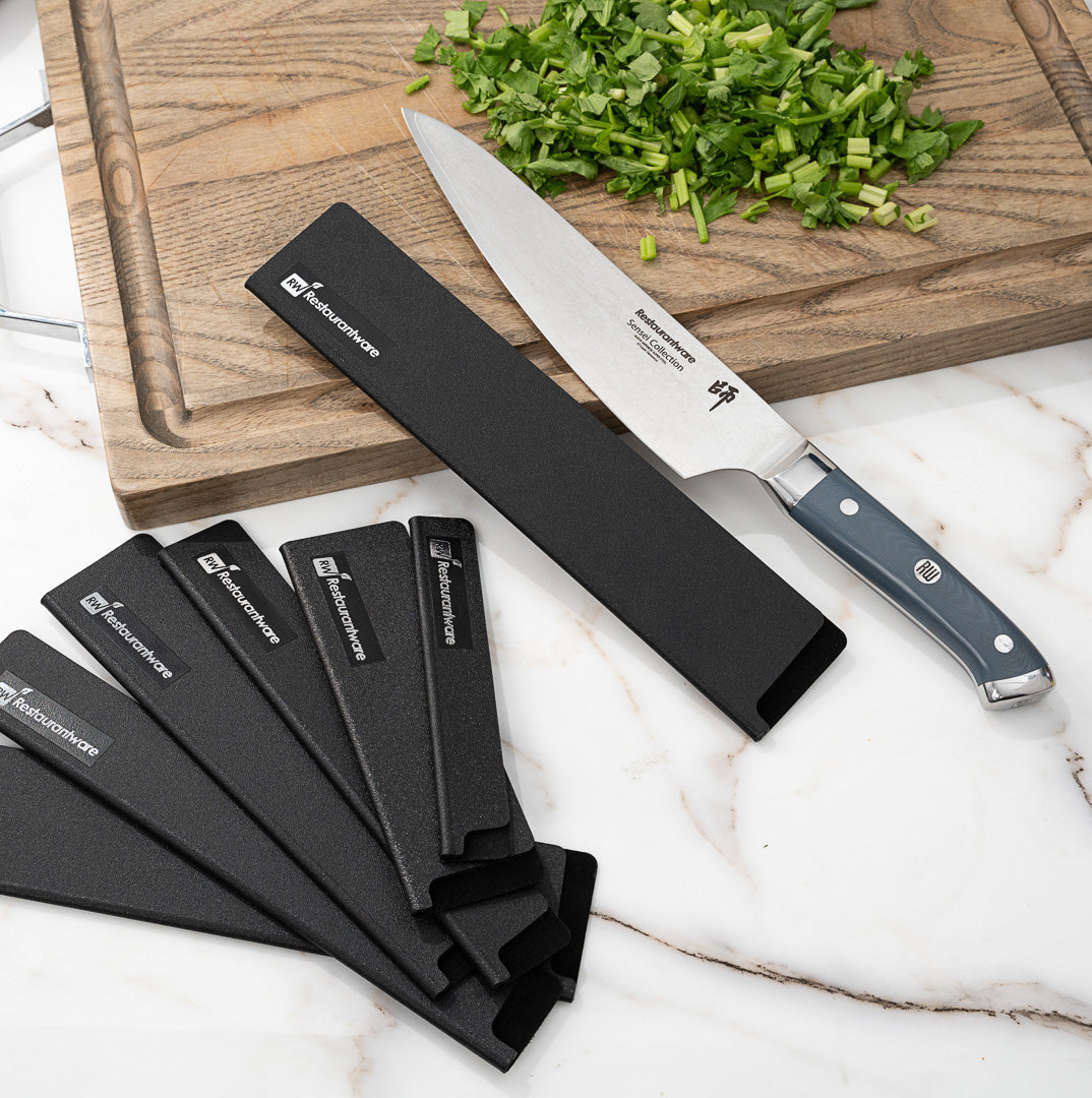 Sensei Black Plastic Knife Blade Cover / Guard - 10 1/2" x 2" - 1 count box