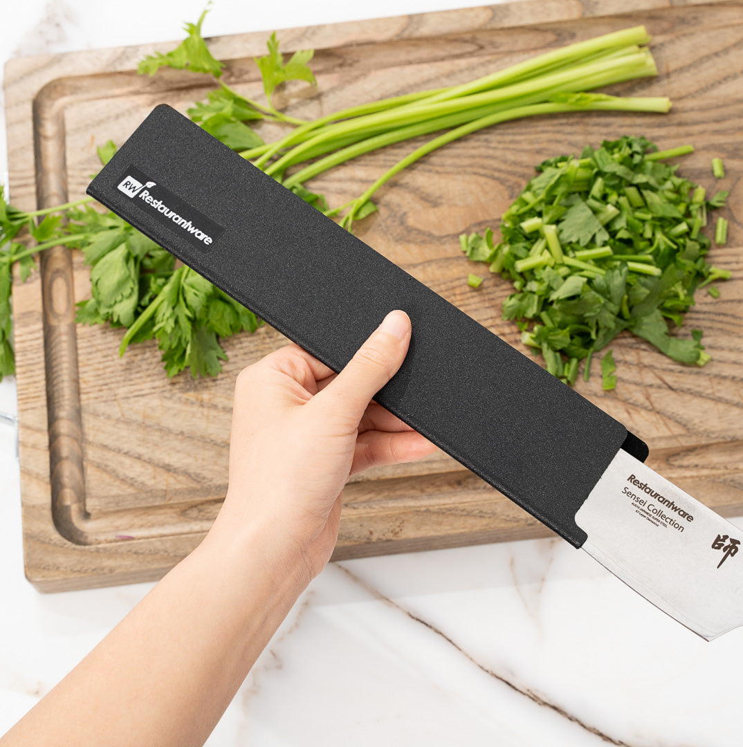 Sensei Black Plastic Knife Blade Cover / Guard - 10 1/2" x 2" - 1 count box