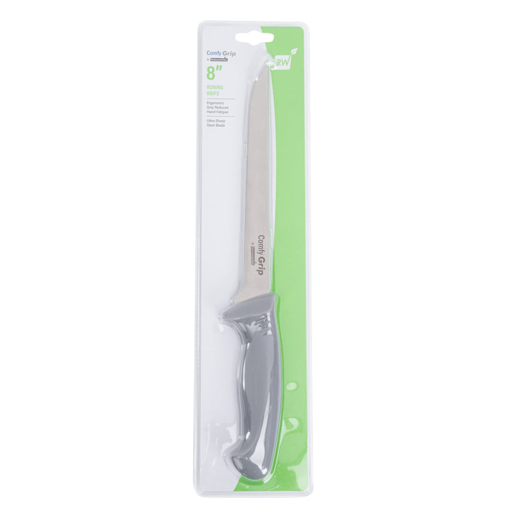Comfy Grip Gray Stainless Steel 8" Boning Knife - 1 count box