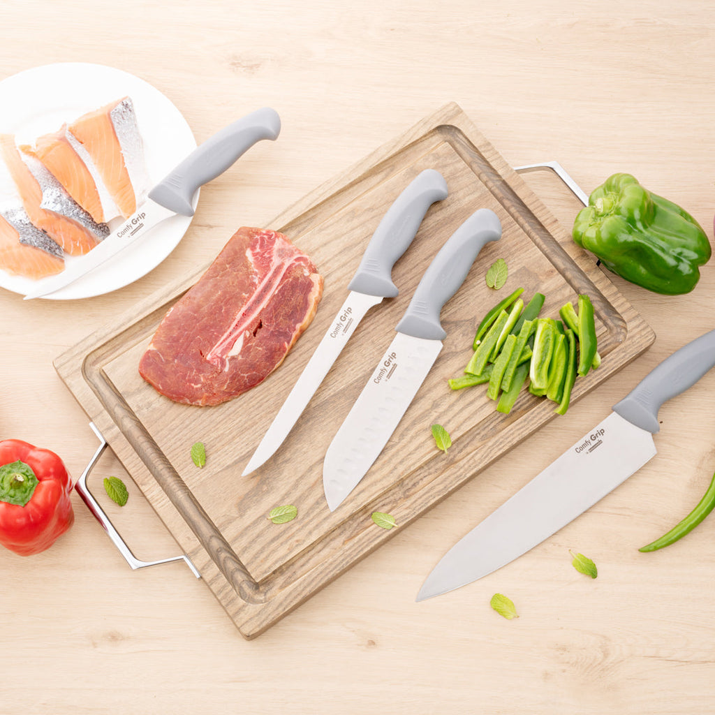 Comfy Grip Gray Stainless Steel 8" Boning Knife - 1 count box