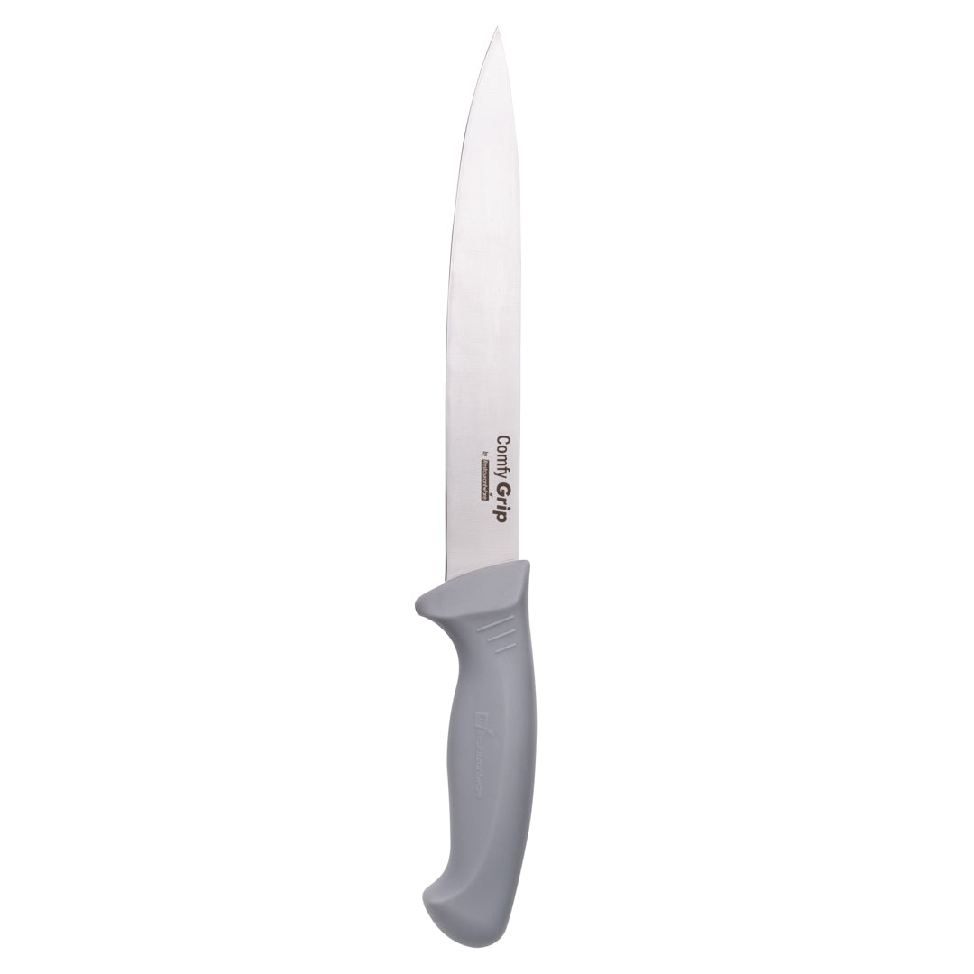 Comfy Grip Gray Stainless Steel 8" Carving Knife - 1 count box