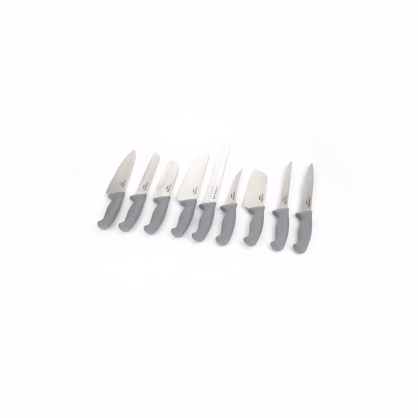 Comfy Grip Gray Stainless Steel 9-Piece Knife Set - 1 count box