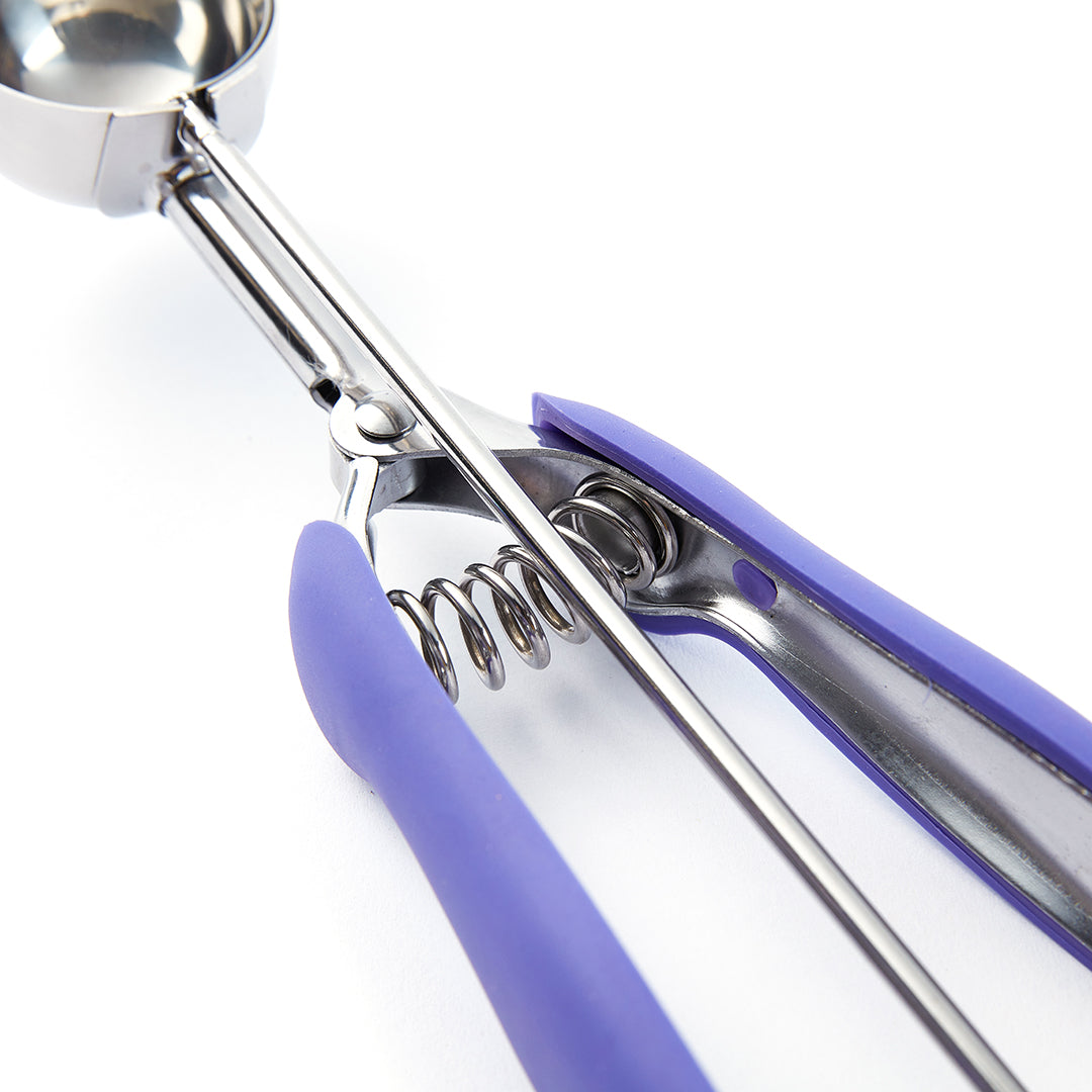 Comfy Grip 0.8 oz Stainless Steel #40 Ice Cream Scoop - with Purple Handle - 1 count box