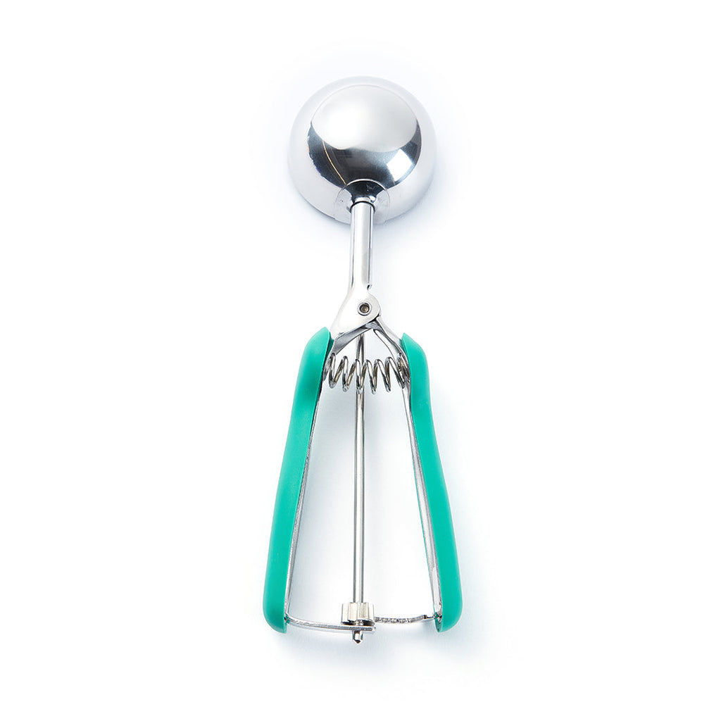 Comfy Grip 2.5 oz Stainless Steel #12 Ice Cream Scoop - with Green Handle - 1 count box