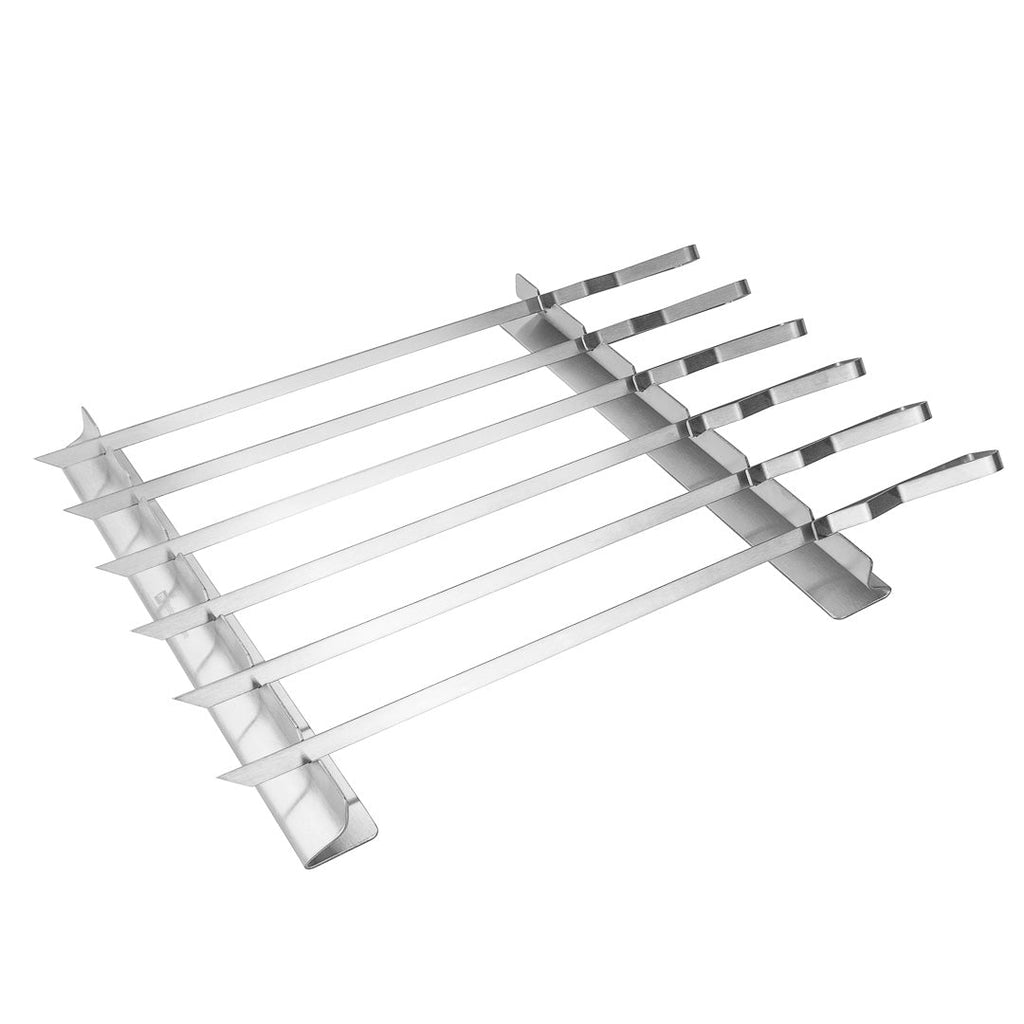 Met Lux Stainless Steel Barbecue / Shish Kabob Skewer Set - 8-Piece - 17" - 1 count box