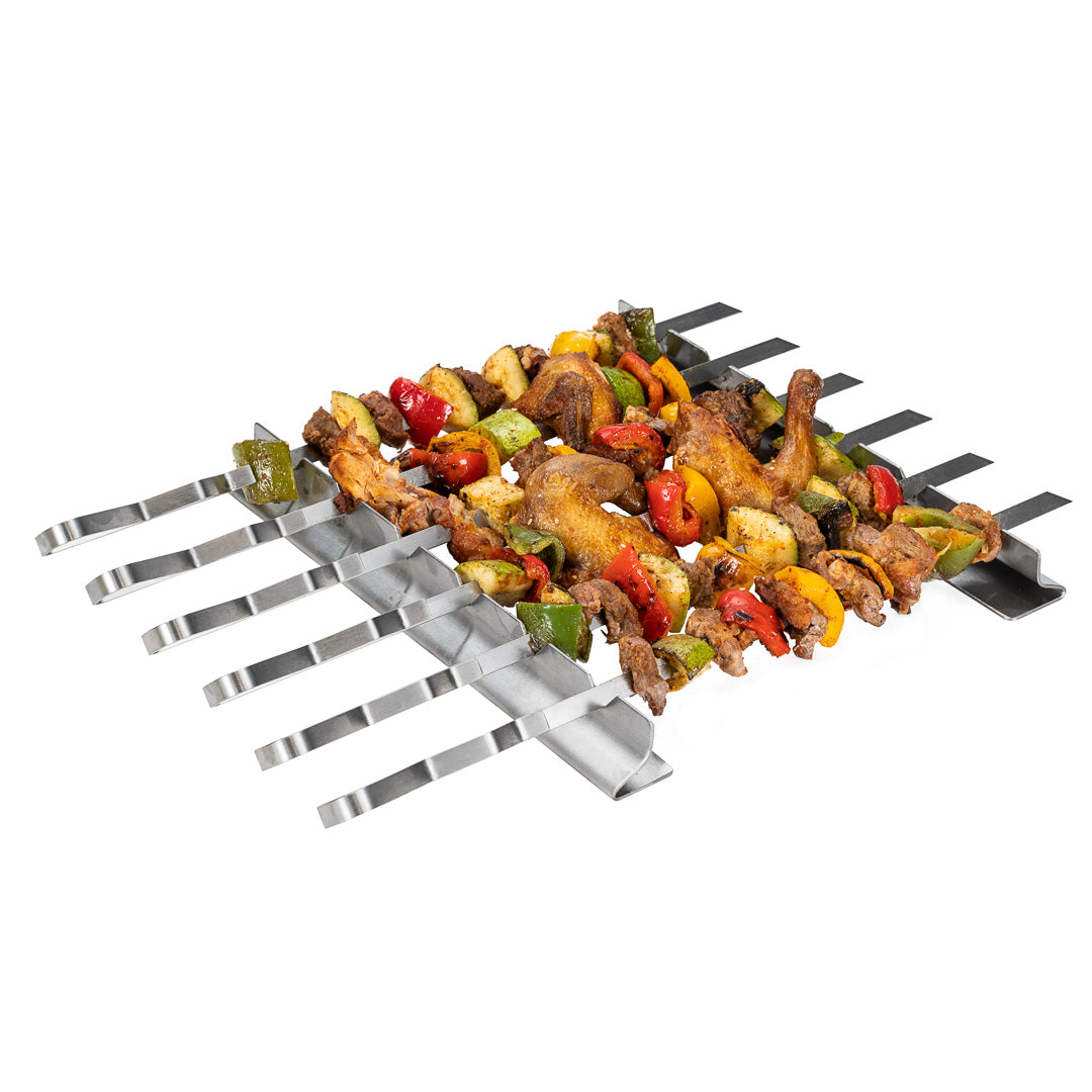 Met Lux Stainless Steel Barbecue / Shish Kabob Skewer Set - 8-Piece - 17" - 1 count box
