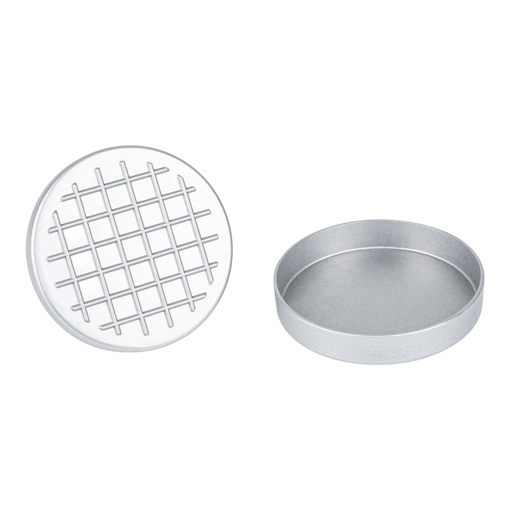 Met Lux Black Aluminum Burger Press - Non-Stick - 4 3/4" x 4 3/4" x 3 1/2" - 1 count box