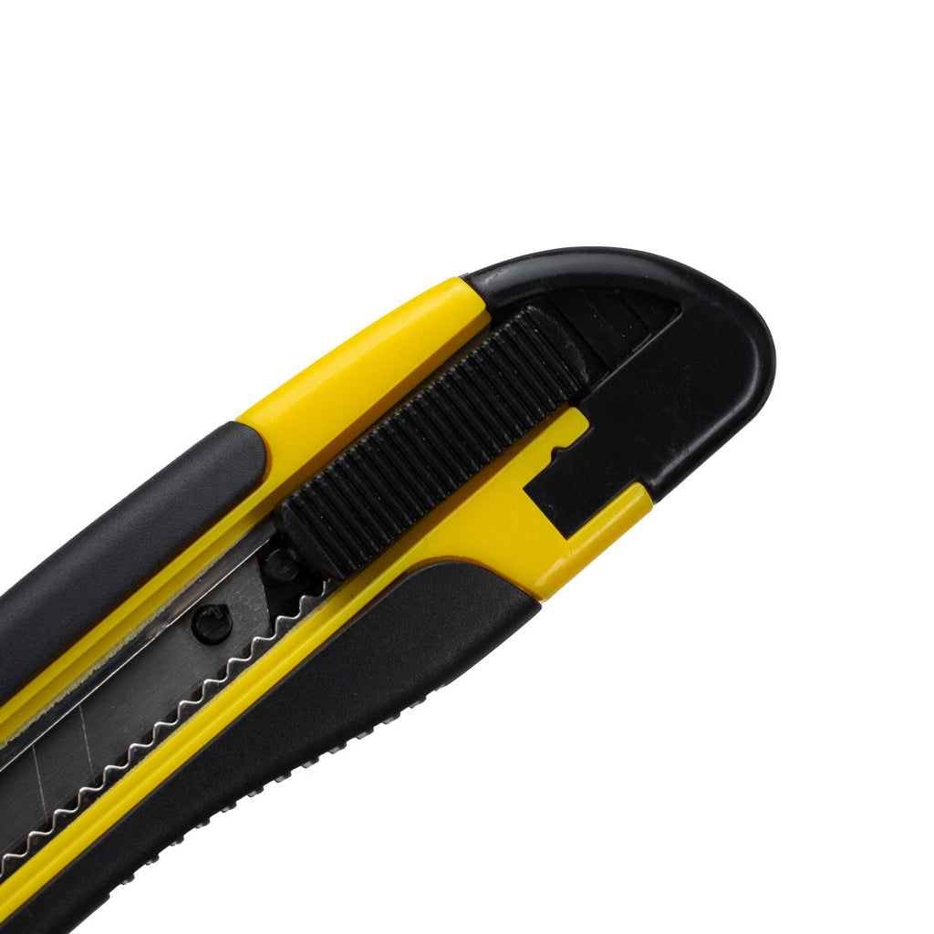 Handy Tek Yellow Snap Off Blade Knife - Anti-Slip Handle - 5 1/4"" - 4 count box