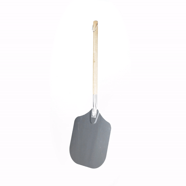 Met Lux Aluminum Pizza Peel - with 21" Wooden Handle - 12" x 14" - 1 count box