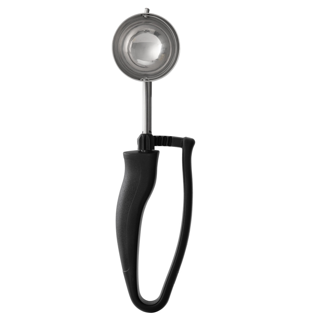 Comfy Grip 1.1 oz Stainless Steel #30 Portion Scoop - with Black Ambidextrous Handle - 1 count box