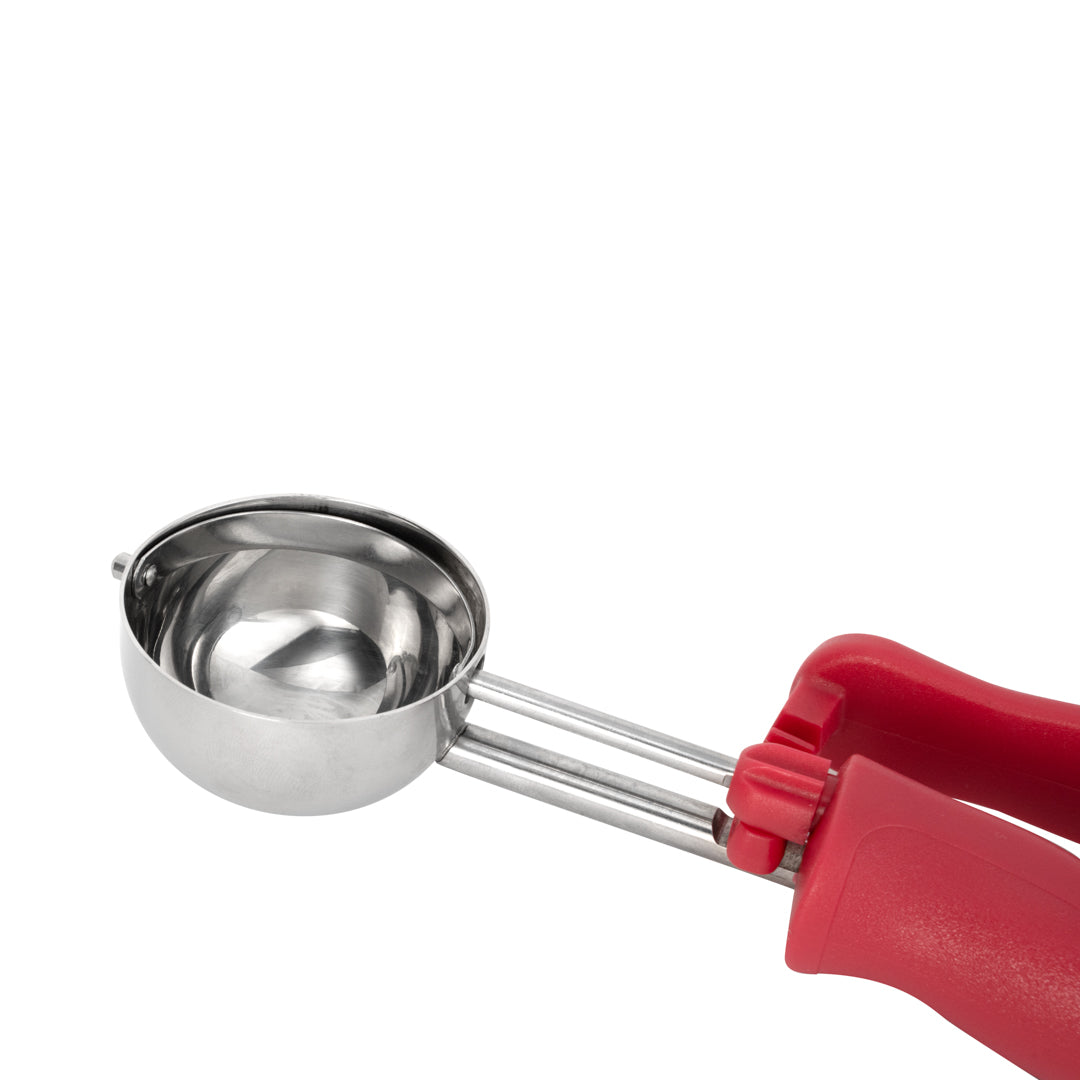 Comfy Grip 1.4 oz Stainless Steel #24 Portion Scoop - with Red Ambidextrous Handle - 1 count box