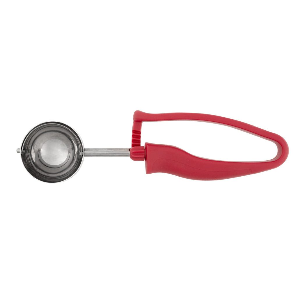 Comfy Grip 1.4 oz Stainless Steel #24 Portion Scoop - with Red Ambidextrous Handle - 1 count box