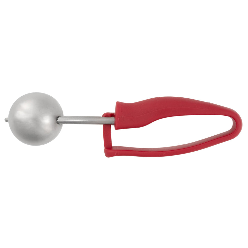 Comfy Grip 1.4 oz Stainless Steel #24 Portion Scoop - with Red Ambidextrous Handle - 1 count box