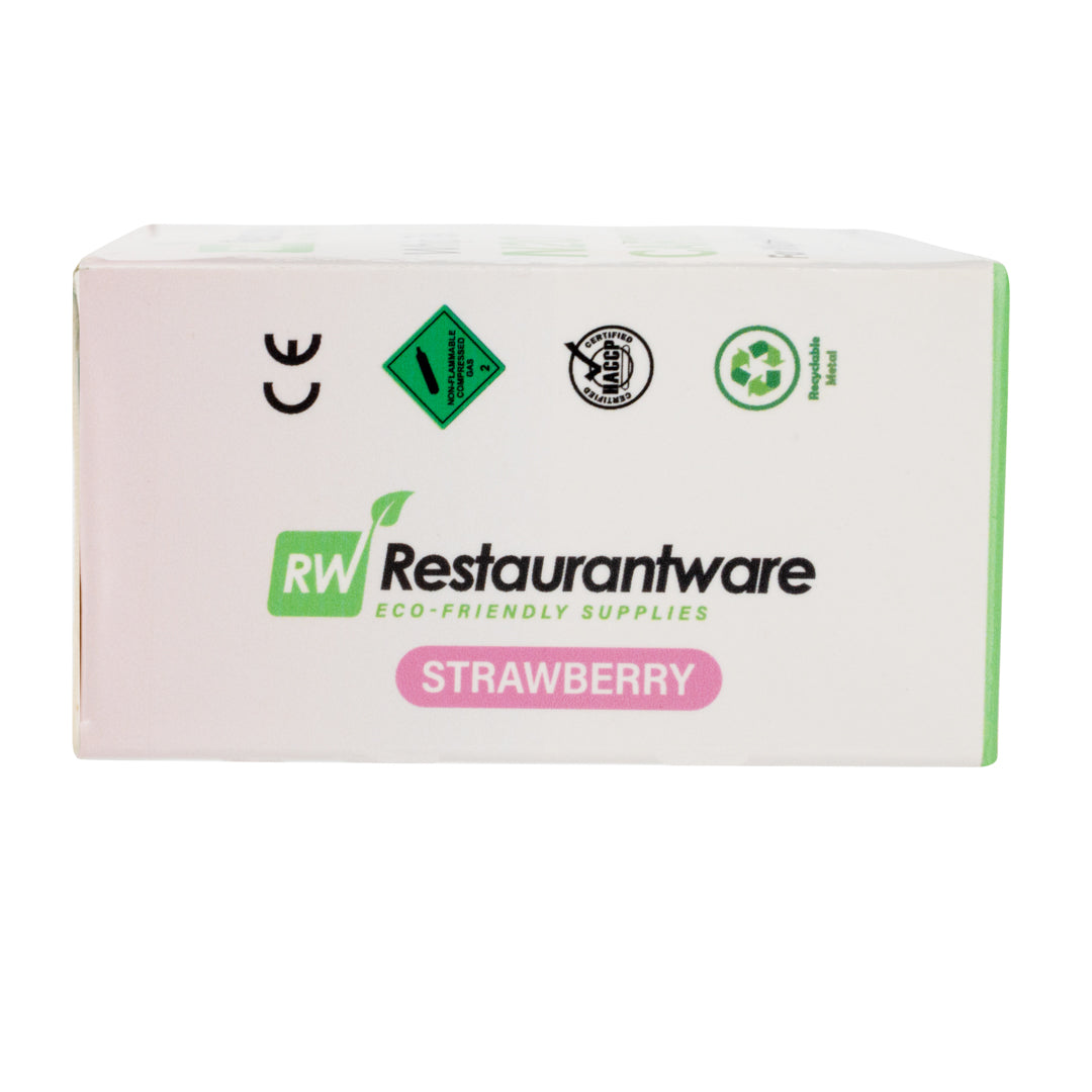 Whip Tek Strawberry 8g N2O Cartridge - for Whipped Cream Dispenser - 10 count box