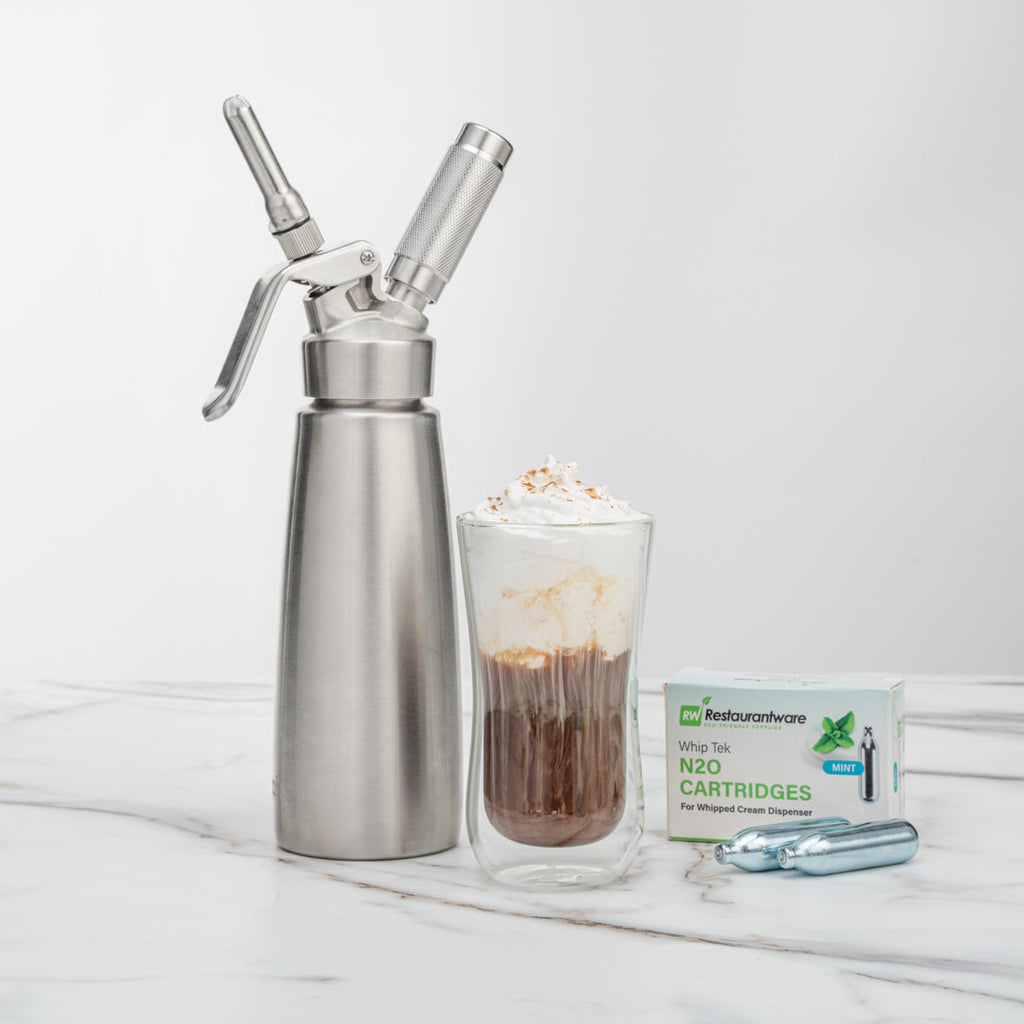 Whip Tek Mint 8g N2O Cartridge - for Whipped Cream Dispenser - 10 count box