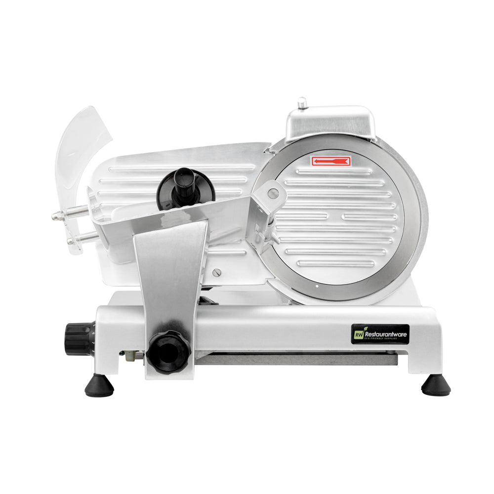 Hi Tek Stainless Steel Manual Gravity Feed Meat Slicer - 1/4hp - 8 1/2" - 1 count box