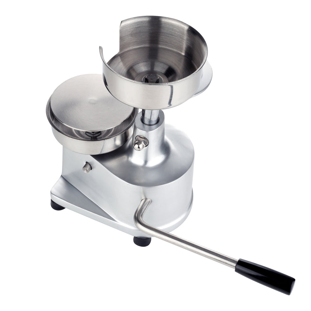 Hi Tek Stainless Steel 5" Hamburger Patty Molding Press - 1/2 lb, with Handle - 1 count box
