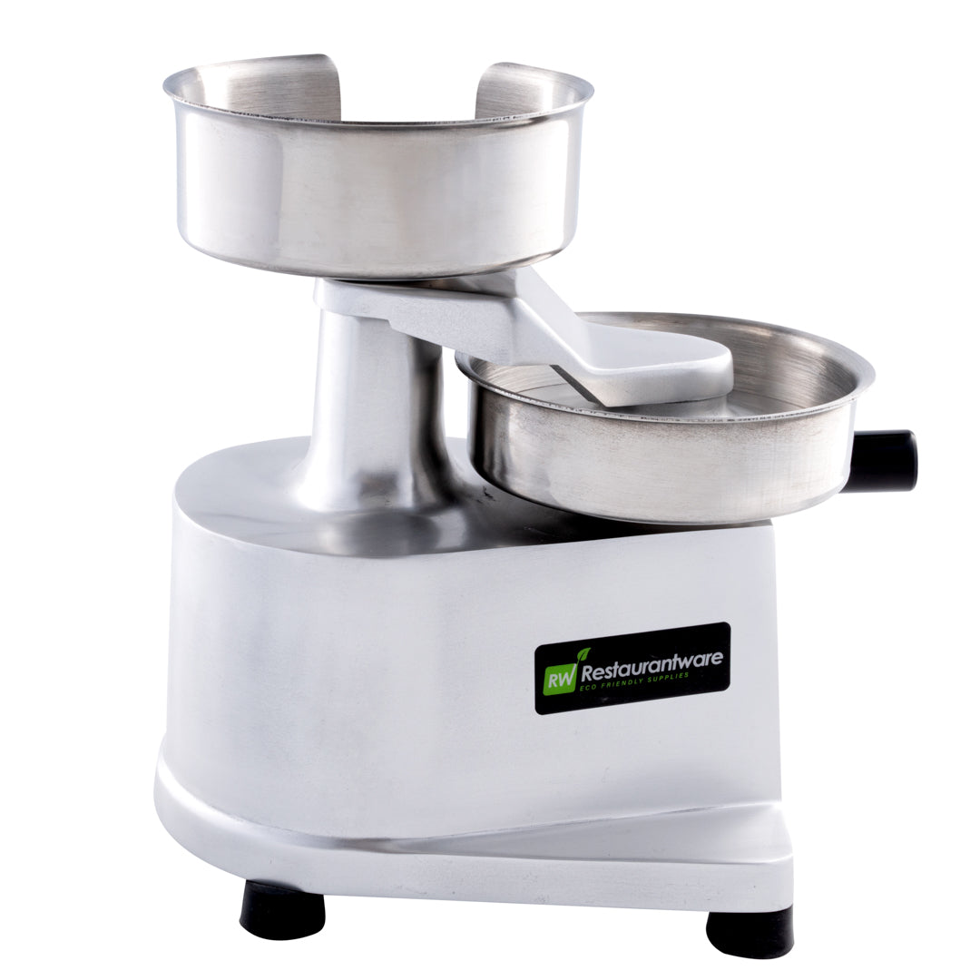 Hi Tek Stainless Steel 5" Hamburger Patty Molding Press - 1/2 lb, with Handle - 1 count box