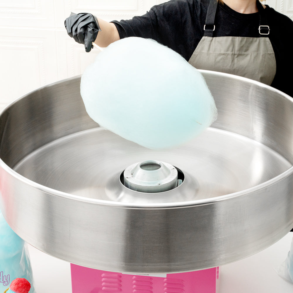 Hi Tek Pink Stainless Steel Cotton Candy / Candy Floss Machine - 1080w, 110V - 28" - 1 count box