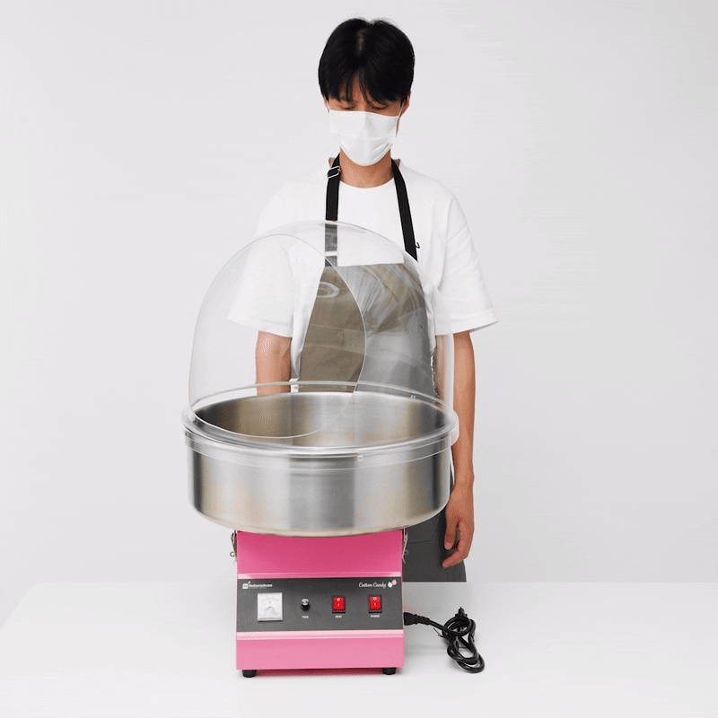 Hi Tek Round Clear Acrylic Bubble Cover Shield - fits 21" Cotton Candy Machine - 1 count box