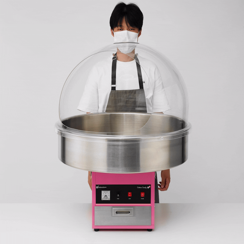 Hi Tek Clear Acrylic Bubble Cover Shield - fits 28" Cotton Candy Machine - 1 count box