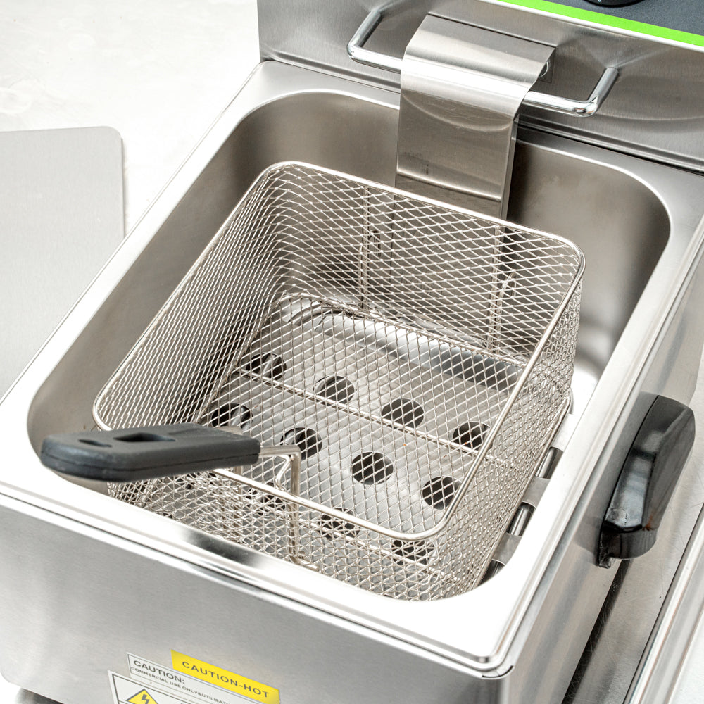 Hi Tek Stainless Steel Electric Deep Fryer - 10lb, 120V, 1750W - 1 count box