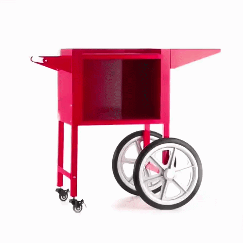 Hi Tek Red Stainless Steel Cart - For 8 oz Popcorn Machine - 1 count box
