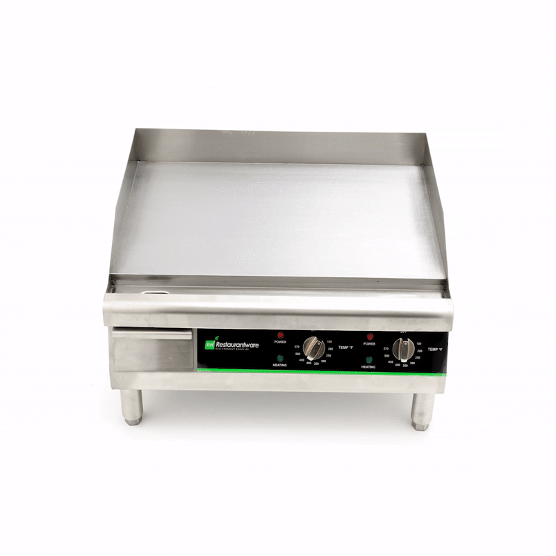 Hi Tek Stainless Steel Electric Countertop Griddle - 208/240V, 2675W-3560W - 24" - 1 count box