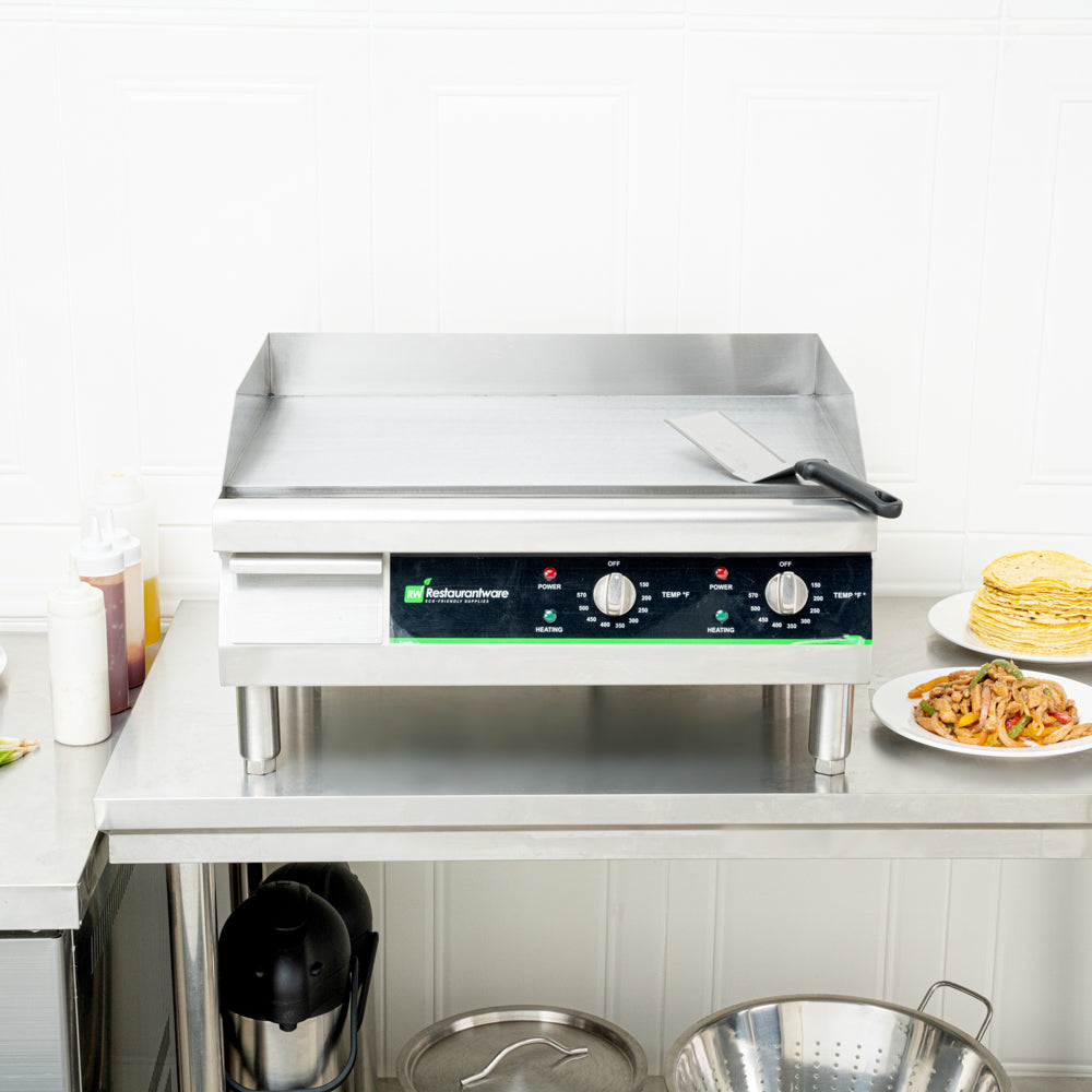 Hi Tek Stainless Steel Electric Countertop Griddle - 208/240V, 2675W-3560W - 24" - 1 count box
