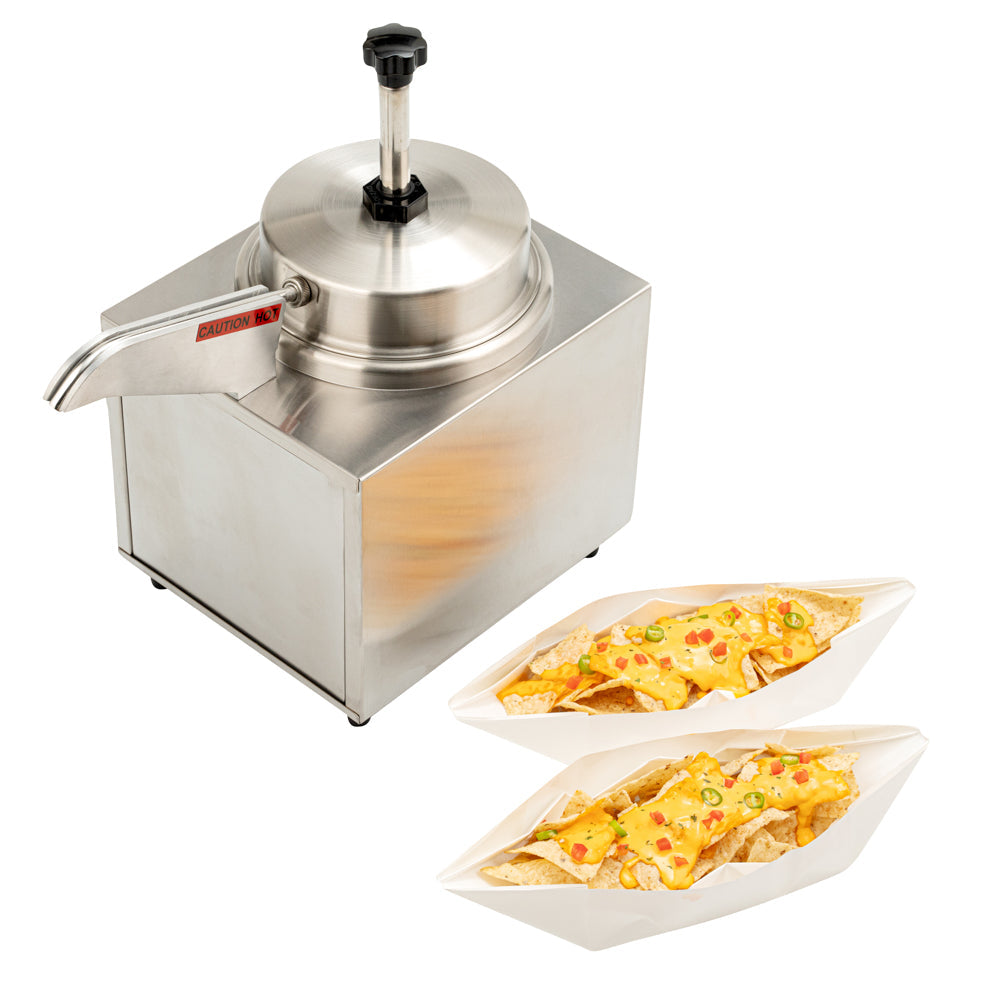 Hi Tek 3.5 qt Stainless Steel Warmer - with Heated Spout, Pump - 1 count box