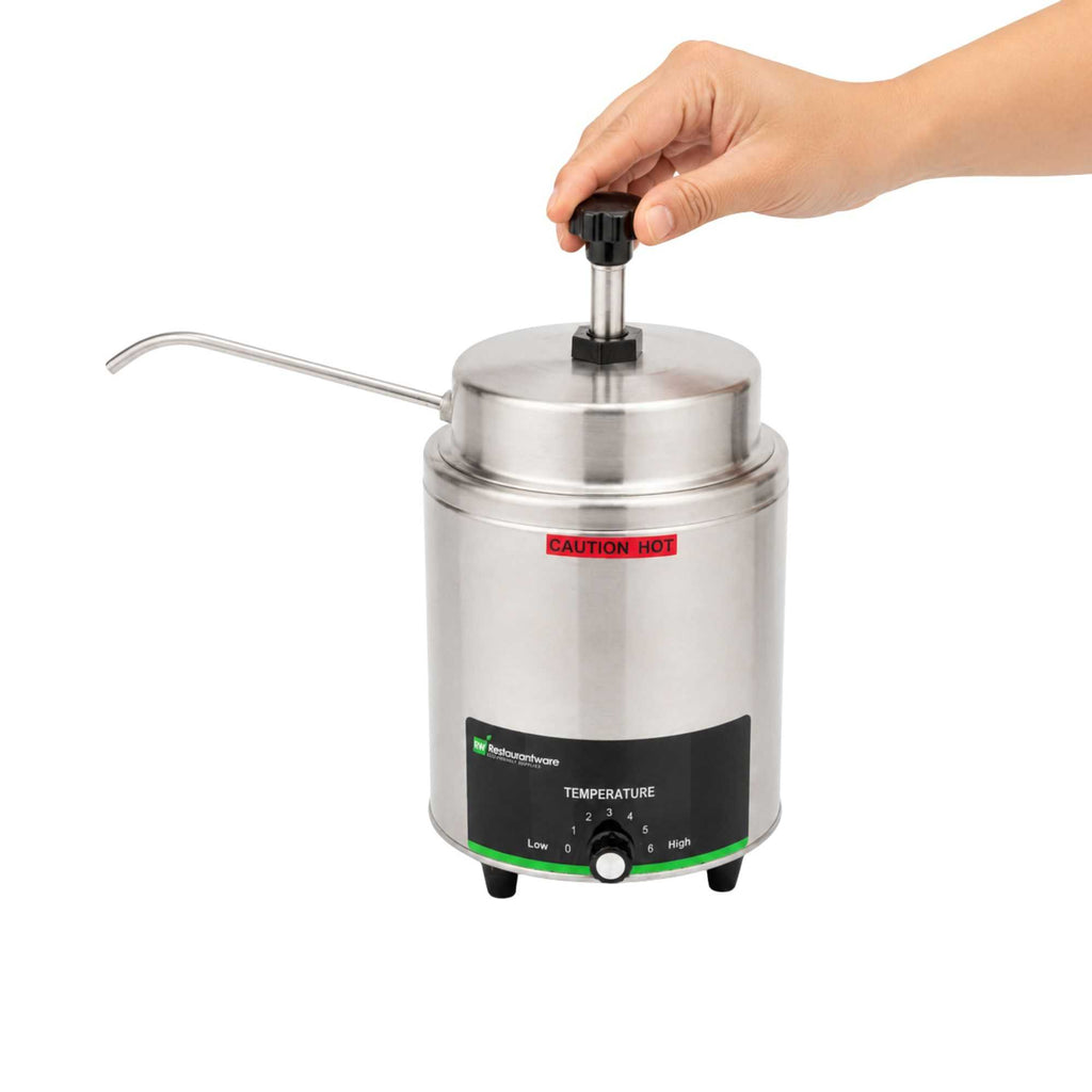 Hi Tek 3.5 qt Stainless Steel Warmer - with Spout, Pump - 1 count box