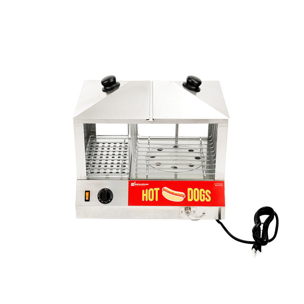Hi Tek Stainless Steel Hot Dog Steamer - 100 Hot Dogs, 48 Buns - 1 count box