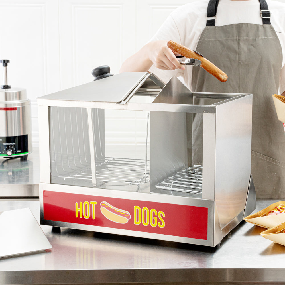 Hi Tek Stainless Steel Hot Dog Steamer - 100 Hot Dogs, 48 Buns - 1 count box