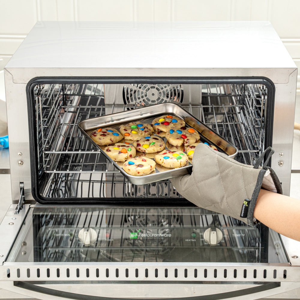 Hi Tek Stainless Steel Half Size Countertop Convection Oven - 120V, 1600W - 1.5 cu ft - 1 count box