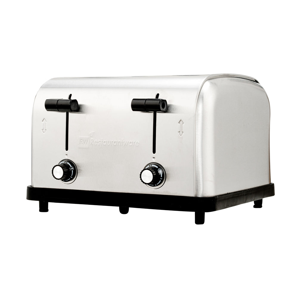 Hi Tek Stainless Steel Commercial Toaster - 4-Slice, 1 1/2" Slots, 120V - 1 count box