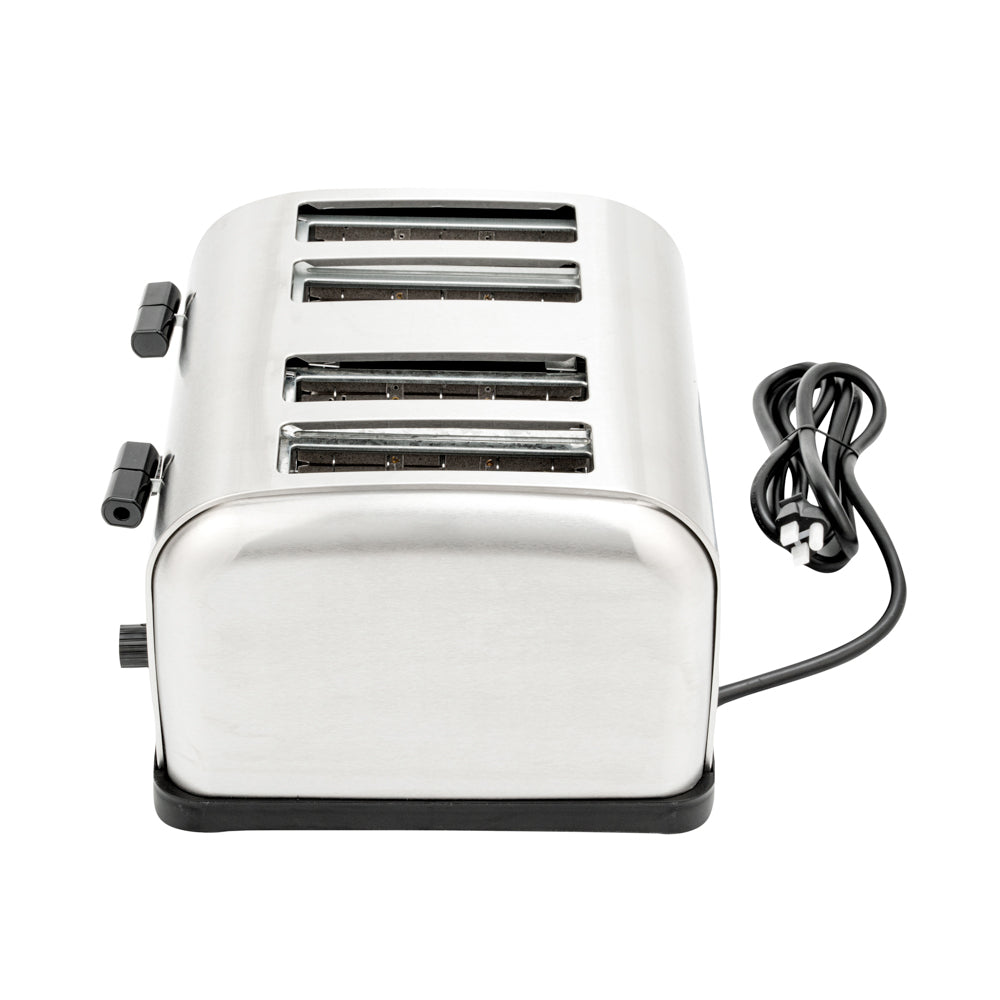 Hi Tek Stainless Steel Commercial Toaster - 4-Slice, 1 1/2" Slots, 120V - 1 count box