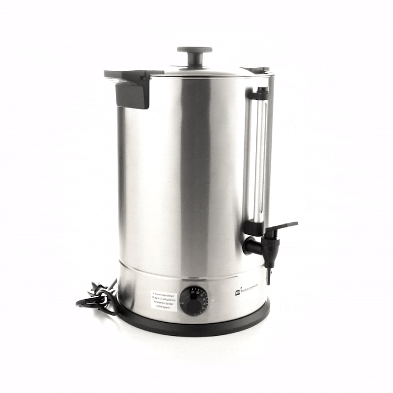 Restpresso 5 gal Silver 13/0 Stainless Steel Coffee Urn - 128 Cup - 11 1/2" x 11 1/2" x 19 1/2" - 1 count box