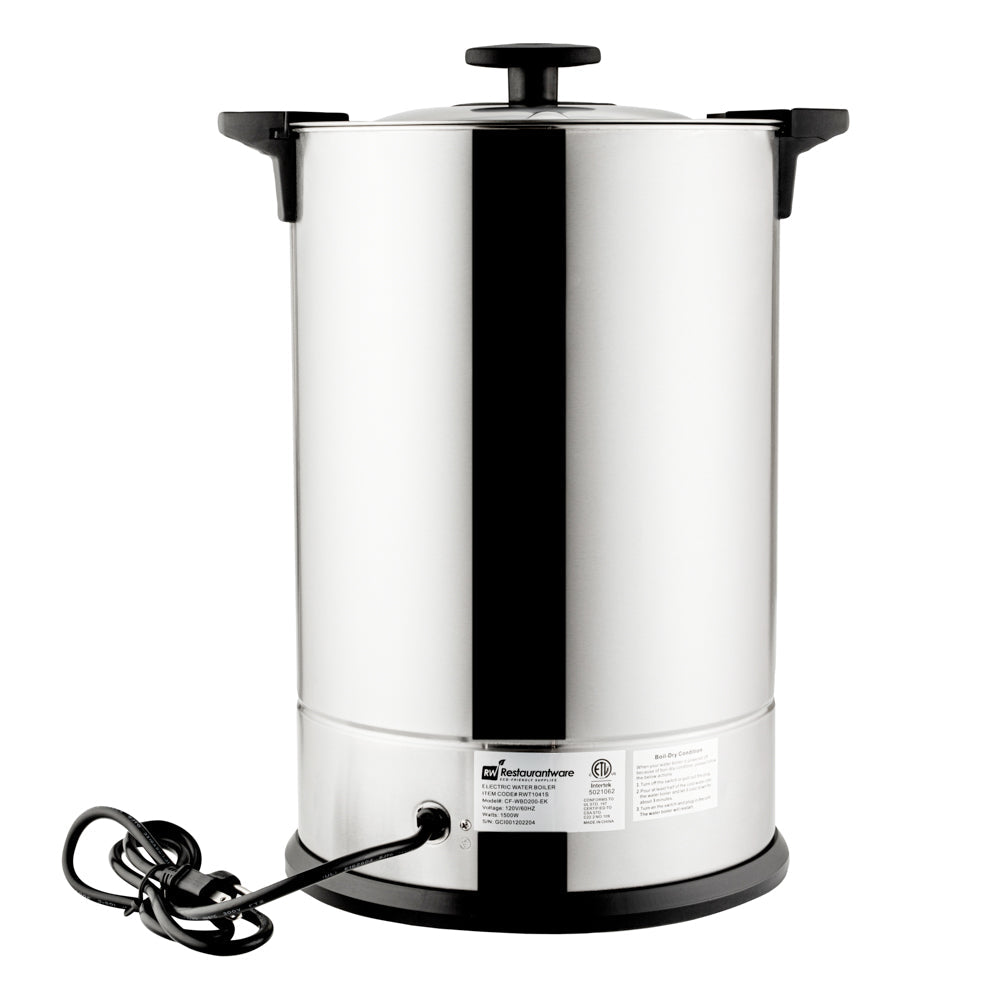 Restpresso 5 gal Silver 13/0 Stainless Steel Coffee Urn - 128 Cup - 11 1/2" x 11 1/2" x 19 1/2" - 1 count box