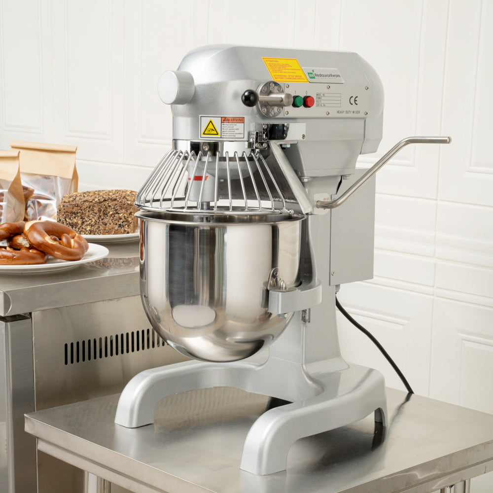 Hi Tek 11 qt Planetary Stand Mixer - Includes Dough Hook, Whisk and Beater, with Safety Guard - 1 count box
