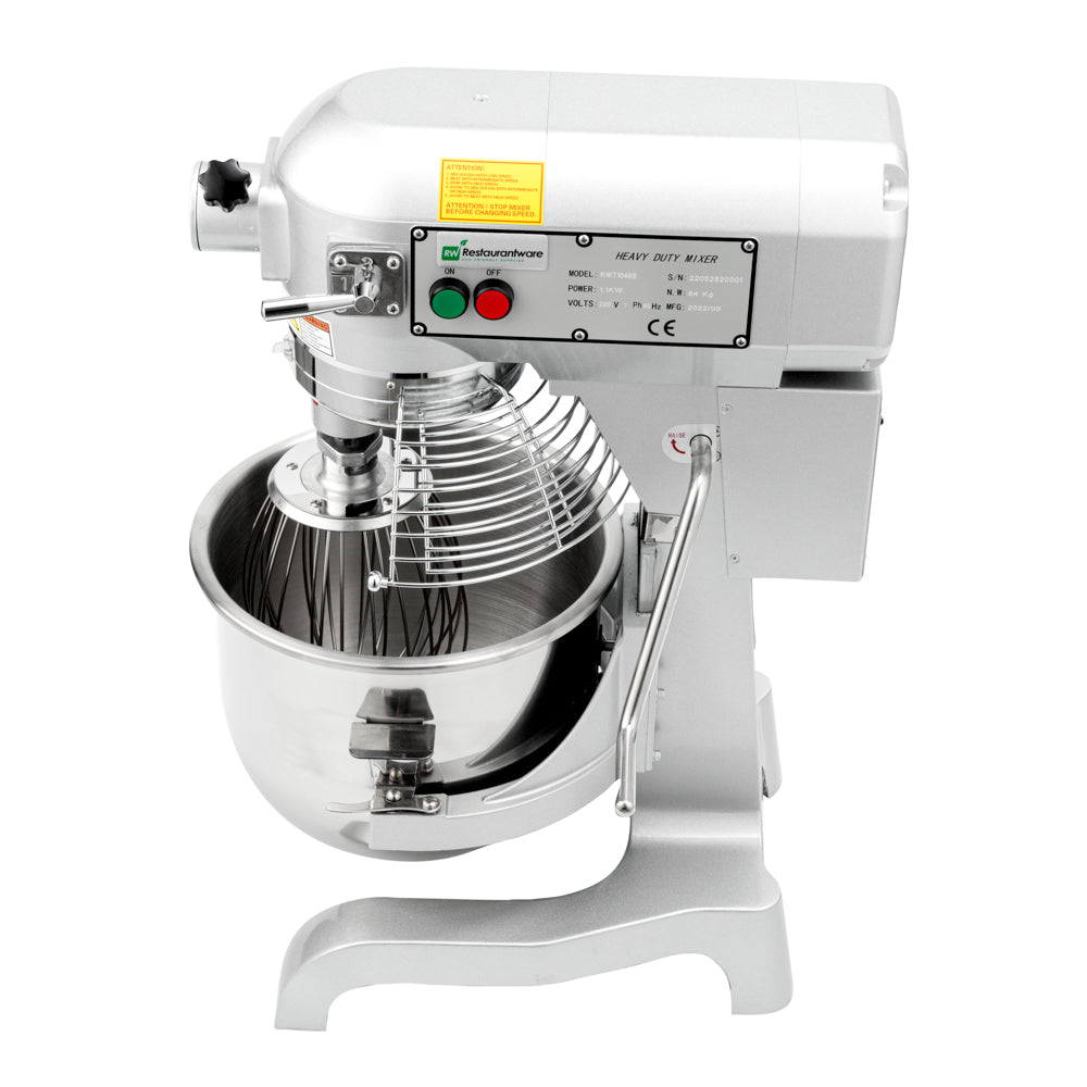Hi Tek 21 qt Planetary Stand Mixer - Includes Dough Hook, Whisk and Beater, with Safety Guard - 1 count box