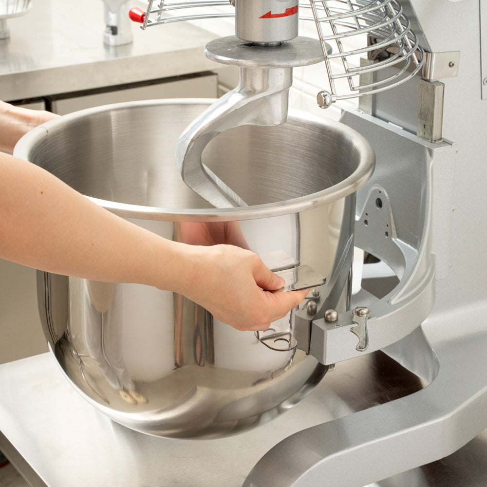 Hi Tek 21 qt Planetary Stand Mixer - Includes Dough Hook, Whisk and Beater, with Safety Guard - 1 count box