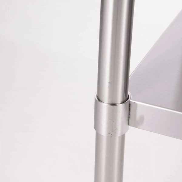 Kitchen Tek 16-Gauge 304 Stainless Steel Commercial Work Table - Medium Duty, Galvanized Legs, Undershelf - 24" x 36" - 1 count box