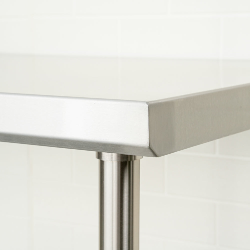 Kitchen Tek 16-Gauge 304 Stainless Steel Commercial Work Table - Medium Duty, Galvanized Legs, Undershelf - 24" x 48" - 1 count box