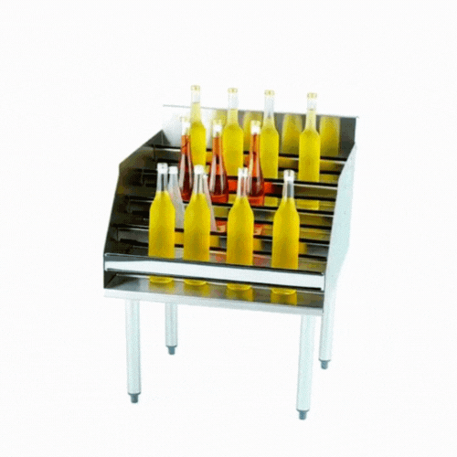 Kitchen Tek 304 Stainless Steel Liquor Display Rack - 5 Tiers, 24" - 1 count box