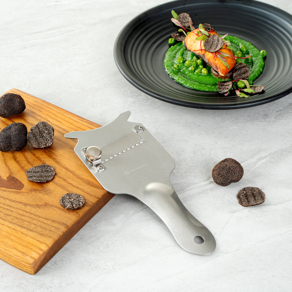 Met Lux Stainless Steel Truffle Slicer / Chocolate Shaver - 8 1/4" x 3 1/2" - 1 count box